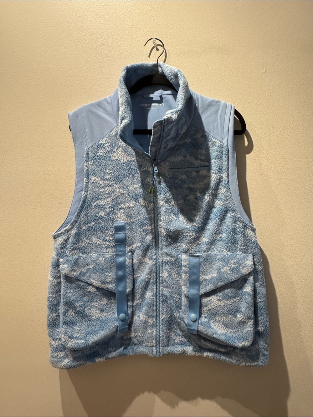 Outdoor Voices Light Blue Camo / Abstract Fleece Vest